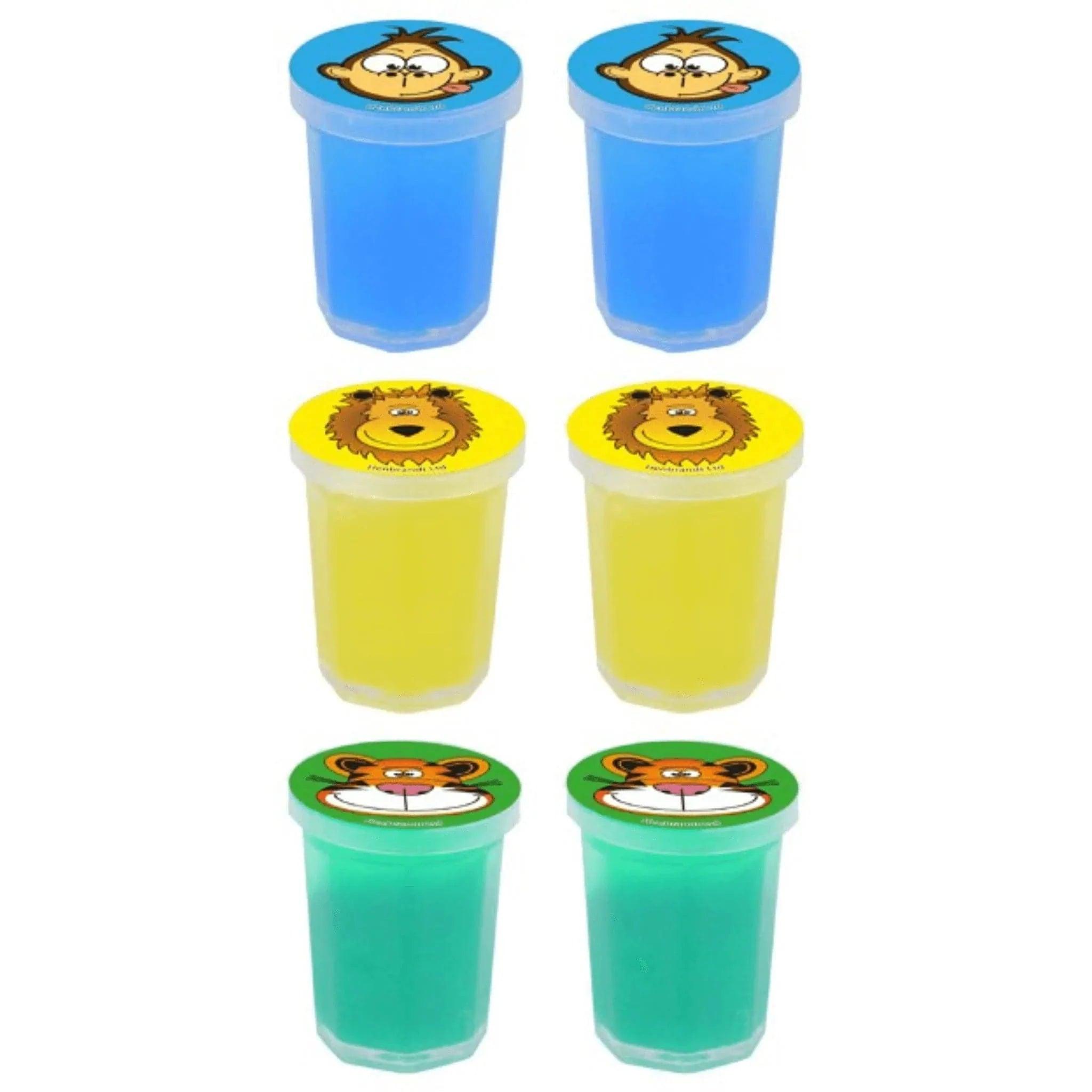 6 Pack Of Jungle Animal Mini Slime Tubs - PoundToys